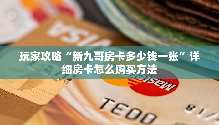 玩家攻略“新九哥房卡多少钱一张”详细房卡怎么购买方法