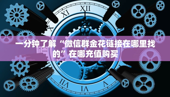一分钟了解“微信群金花链接在哪里找的”在哪充值购买