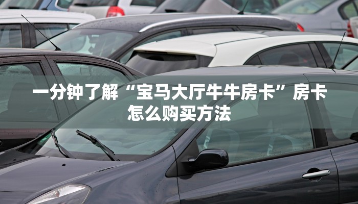 一分钟了解“宝马大厅牛牛房卡”房卡怎么购买方法