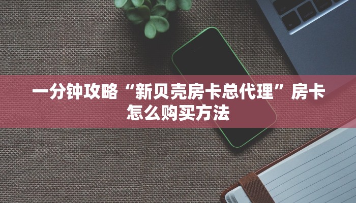 一分钟攻略“新贝壳房卡总代理”房卡怎么购买方法